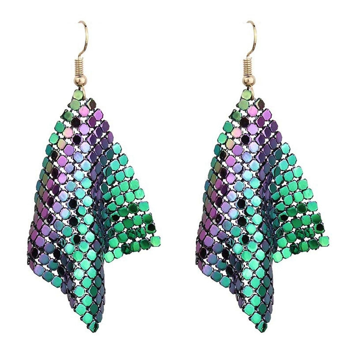 Fashion Women Sequins Mesh Dangle Drop Hook Earrings Club Evening Party Jewelry Image 9