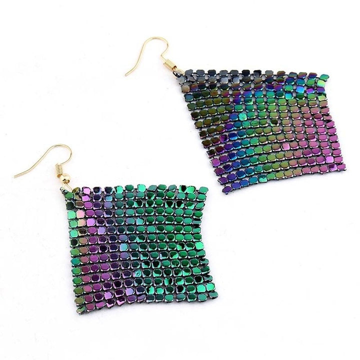 Fashion Women Sequins Mesh Dangle Drop Hook Earrings Club Evening Party Jewelry Image 11