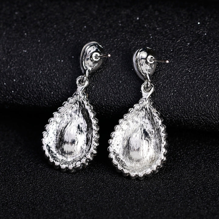 Luxury Water Drop Rhinestone Women Earrings Dangle Ear Drop Jewelry Charm Decor Image 11