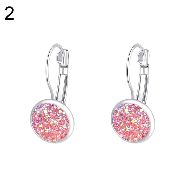 Womens Luxury Shiny Rhinestone Drop Leverback Earrings Cocktail Party Gift Image 2