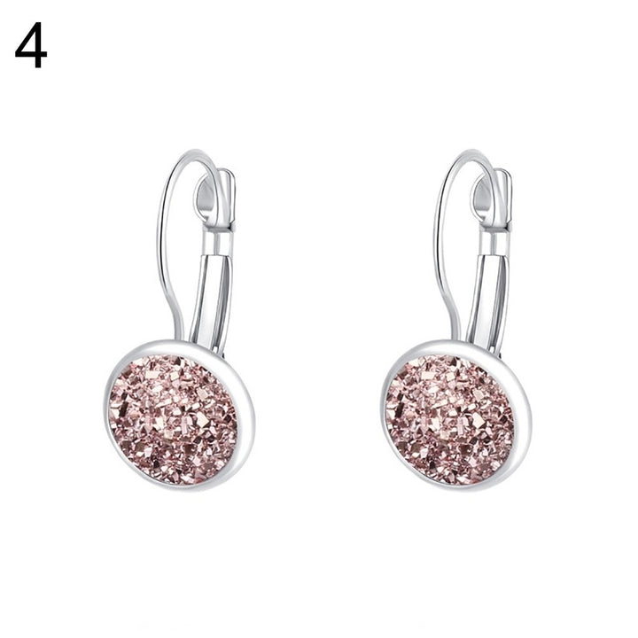 Womens Luxury Shiny Rhinestone Drop Leverback Earrings Cocktail Party Gift Image 3