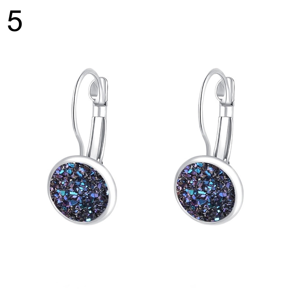 Womens Luxury Shiny Rhinestone Drop Leverback Earrings Cocktail Party Gift Image 4