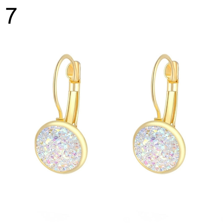 Womens Luxury Shiny Rhinestone Drop Leverback Earrings Cocktail Party Gift Image 4