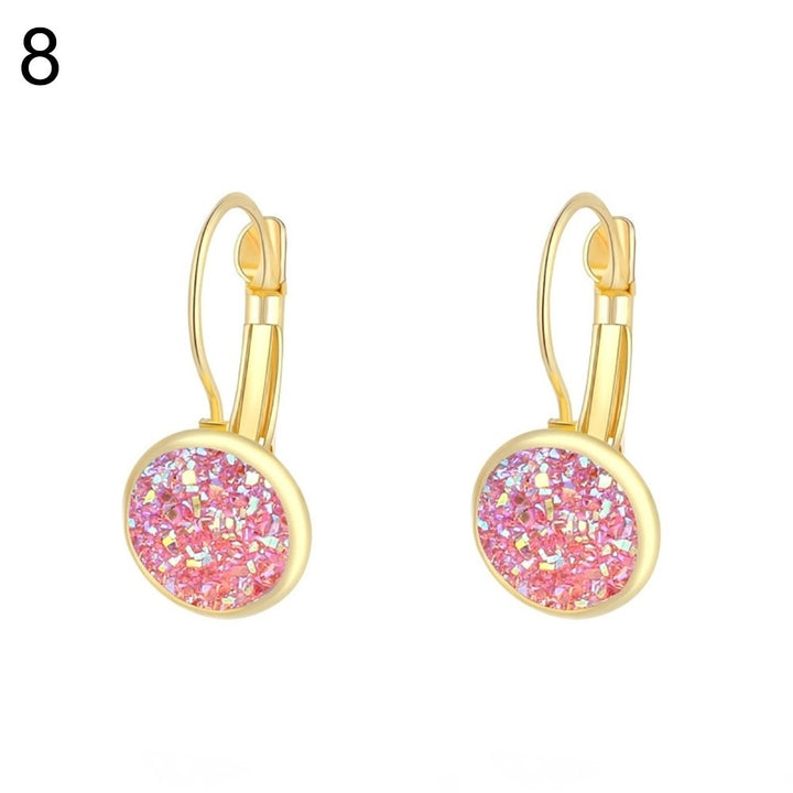 Womens Luxury Shiny Rhinestone Drop Leverback Earrings Cocktail Party Gift Image 6