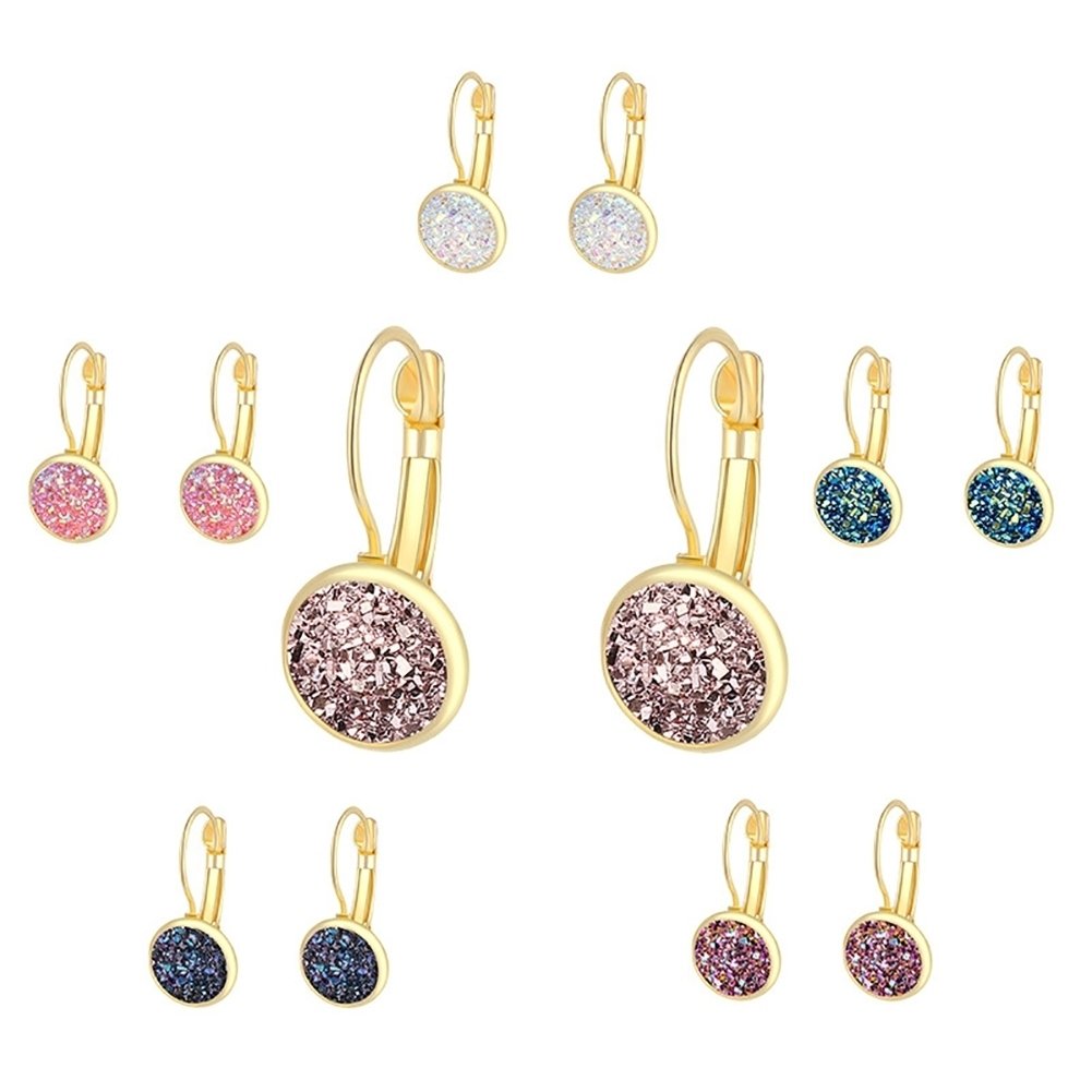 Womens Luxury Shiny Rhinestone Drop Leverback Earrings Cocktail Party Gift Image 8