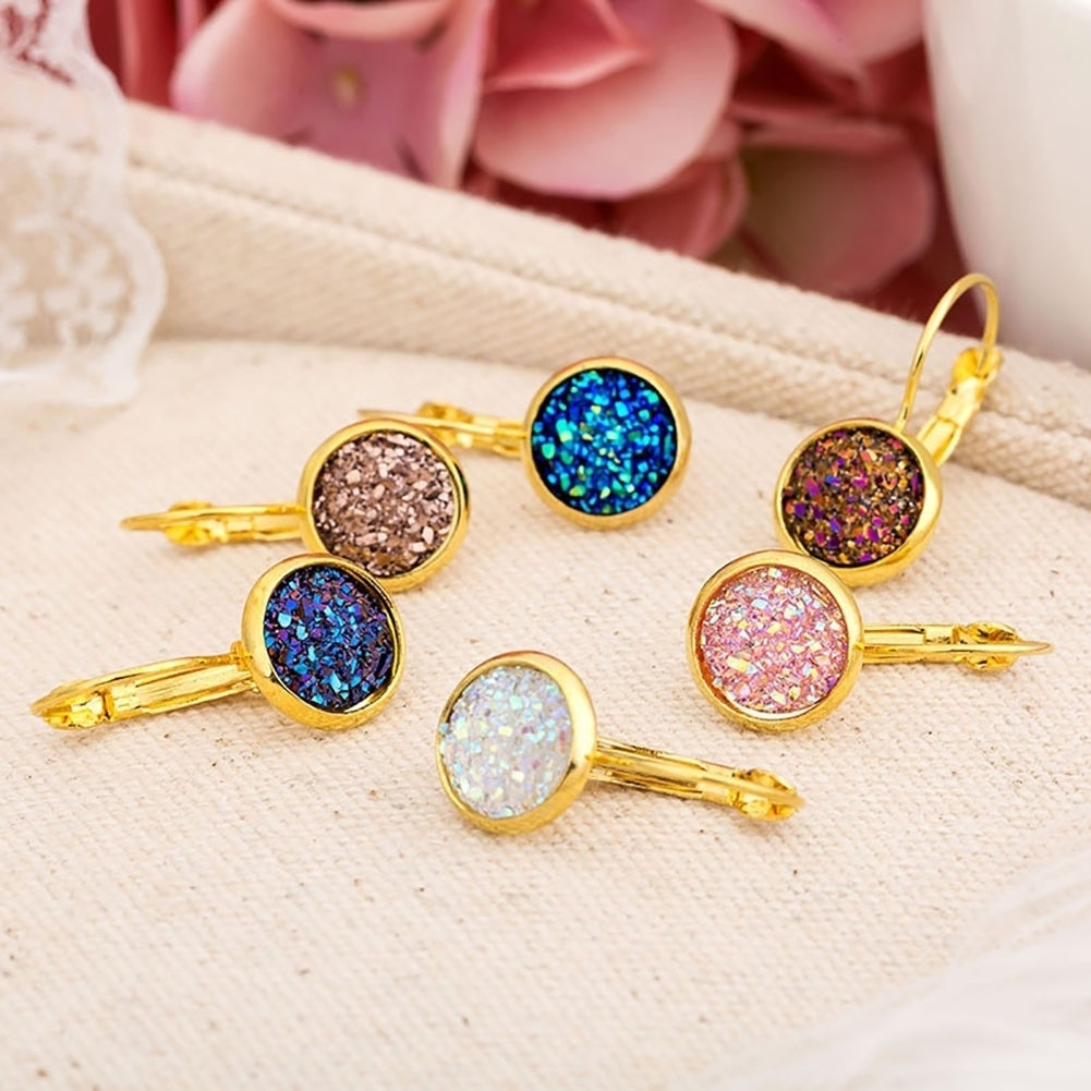 Womens Luxury Shiny Rhinestone Drop Leverback Earrings Cocktail Party Gift Image 10