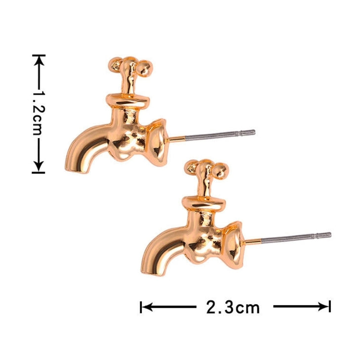 Fashion Women Water Faucet Tap Shape Ear Studs Earrings Jewelry Accessories Image 10