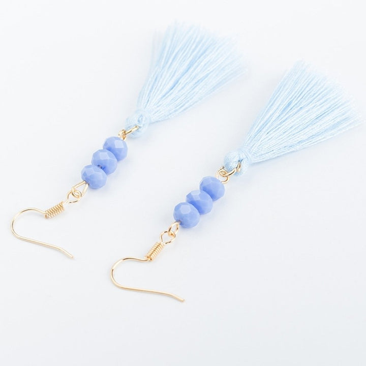 Bohemian Acrylic Bead Women Girls Tassel Hook Earrings Long Dangle Party Jewelry Image 9