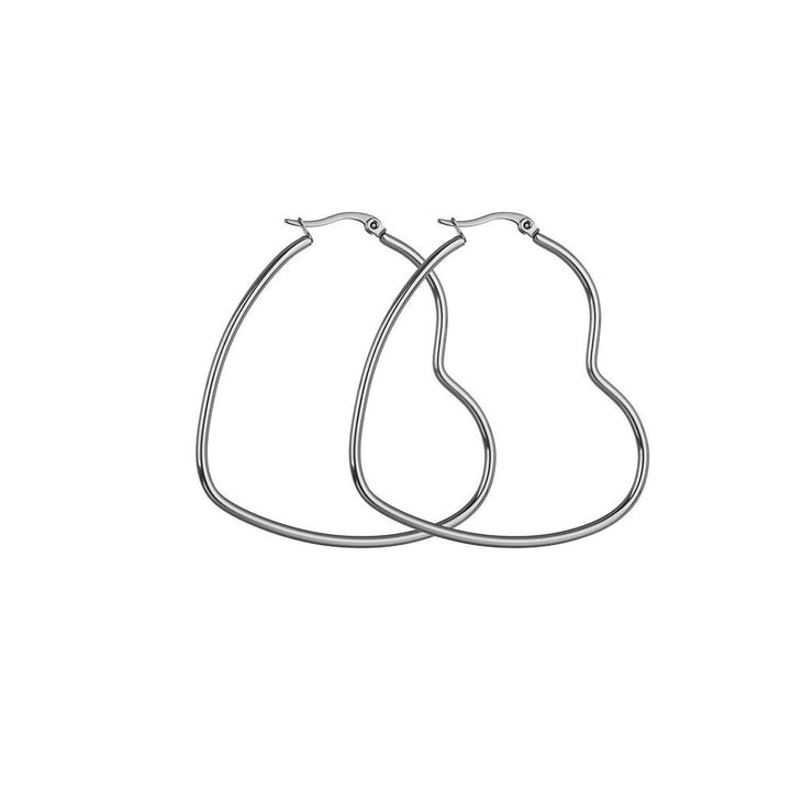 All-match Club Pub Prom Jewelry Exaggerated Women Big Love Heart Hoop Earrings Image 6