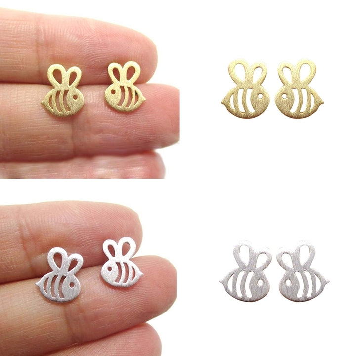 Lovely Hollow Insect Bee Ear Studs Girls Jewelry Date Shopping Party Earrings Image 1