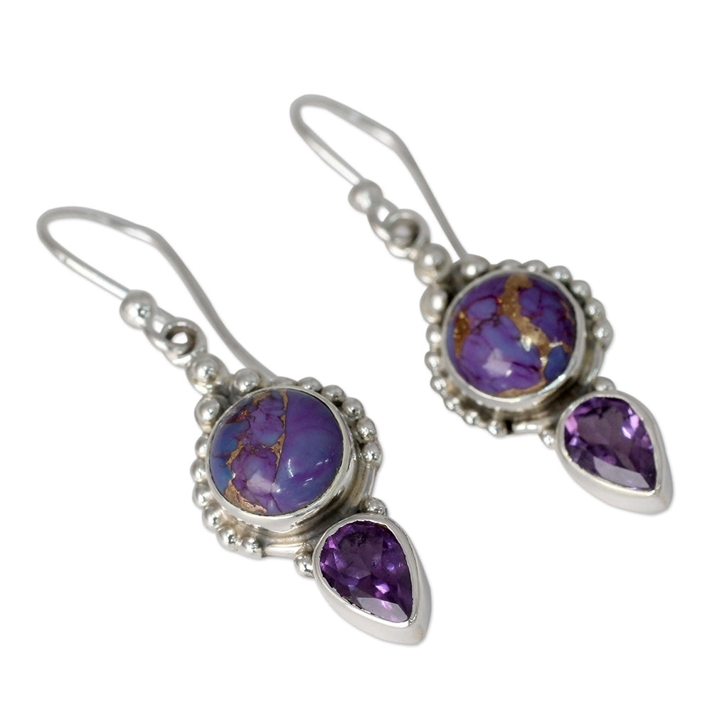 Fashion Faux Amethyst Gemstone Water Drop Dangle Hook Earrings Women Jewelry Image 4