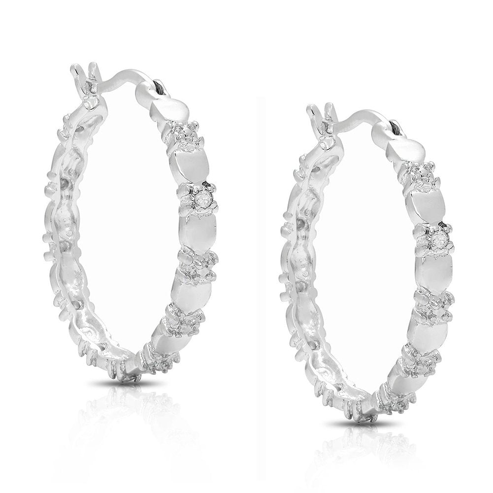 Fashion Women Party Jewelry Decor Round Shape Sexy Rhinestone Hoop Earrings Image 3