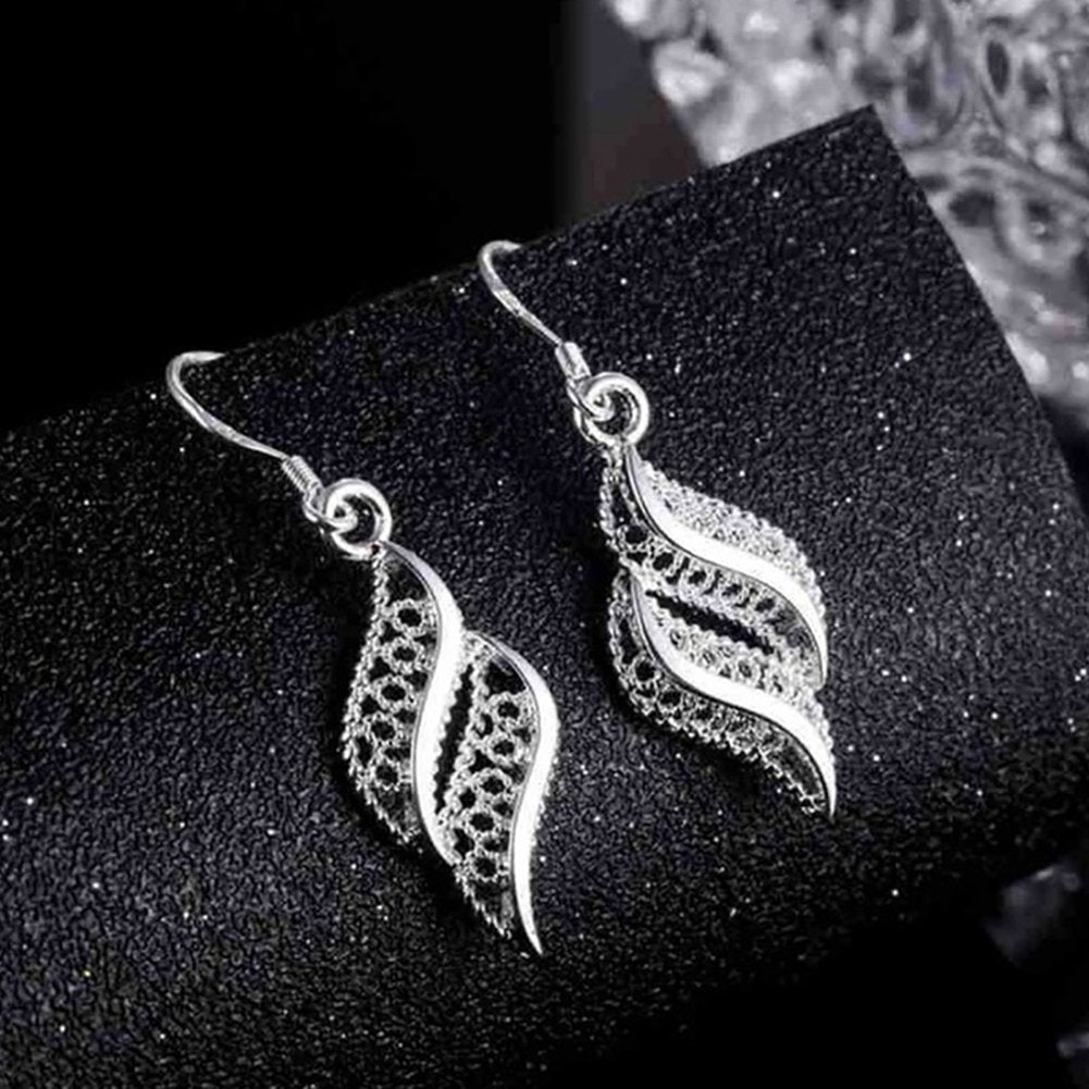 Elegant Women Hollow Geometric Shape Hook Earrings Party Club Jewelry Charm Image 1