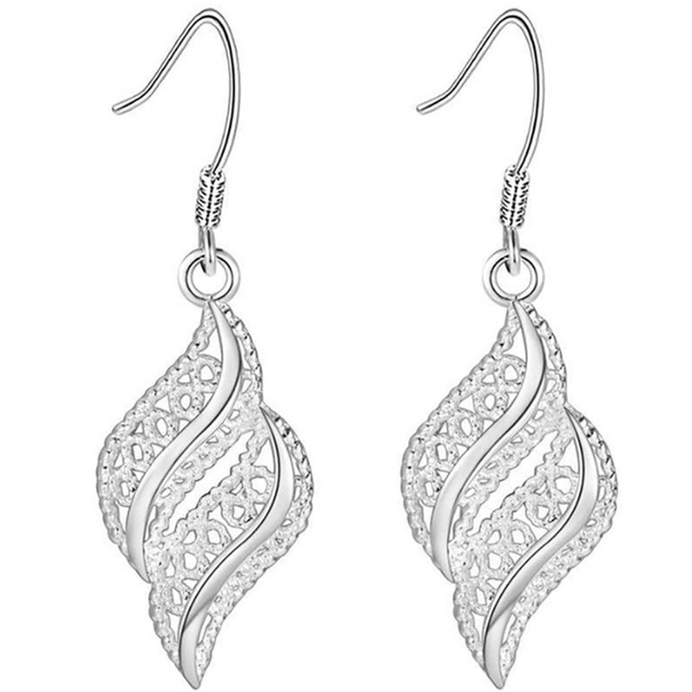 Elegant Women Hollow Geometric Shape Hook Earrings Party Club Jewelry Charm Image 4