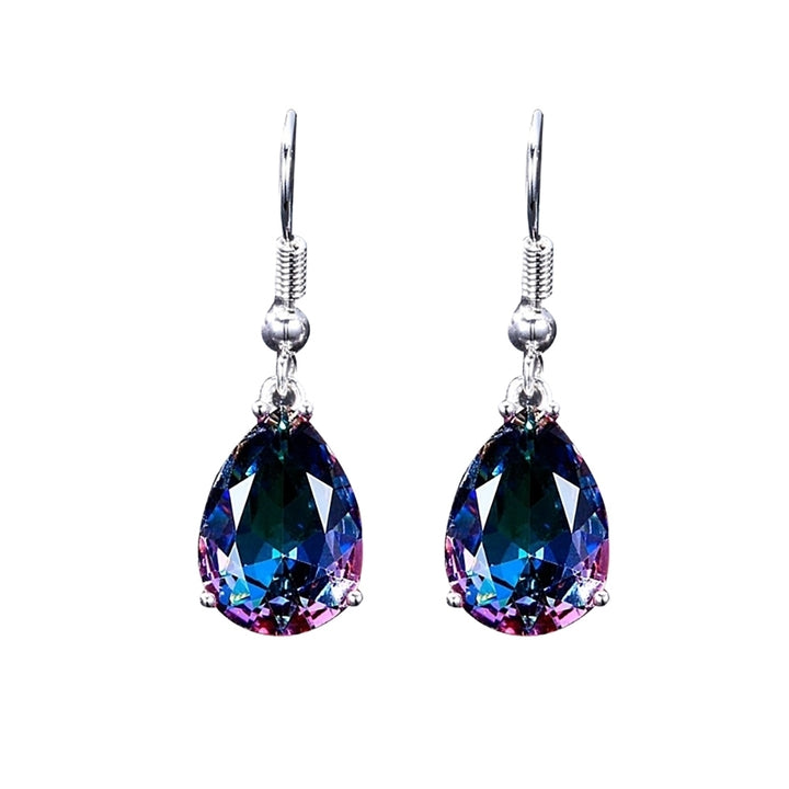 Fashion Multicolor Faux Gem Waterdrop Pear Hook Earrings Party Jewelry Eardrop Image 6