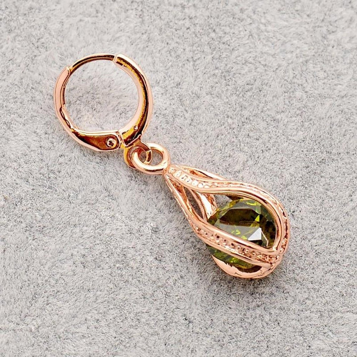 Women Fashion Cubic Zirconia Water Drop Dangle Leaverback Earrings Jewelry Gift Image 4