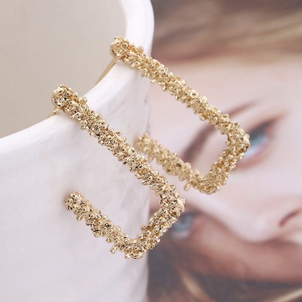 Fashion Women Simple U-Shape Geometric Ear Stud Earrings Statement Jewelry Decor Image 3