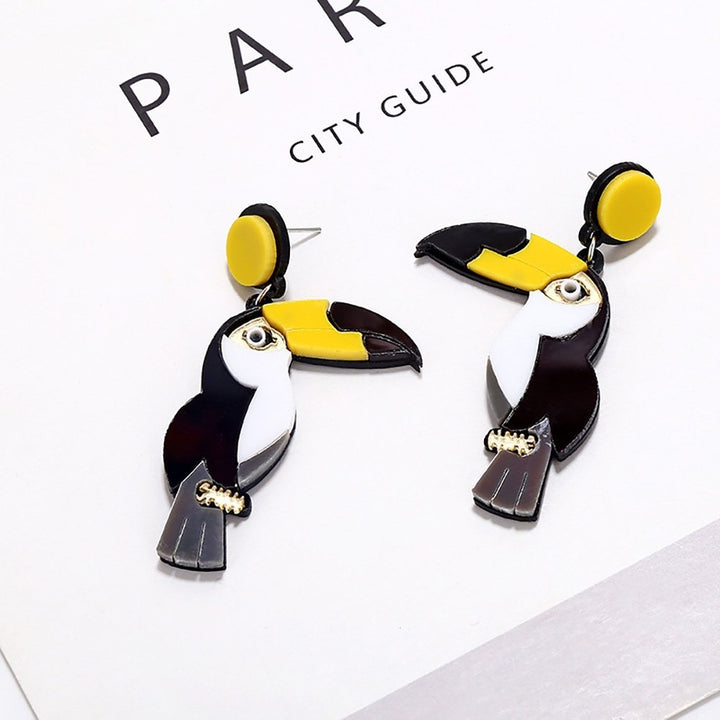 Fashion Women Multicolor Parrot Bird Pendant Drop Dangle Stud Earrings Jewelry Image 7