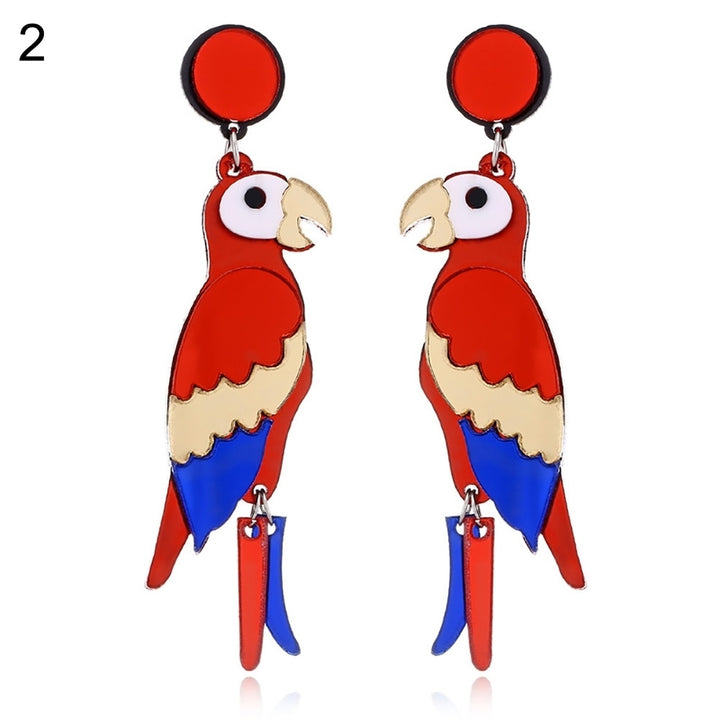 Fashion Women Multicolor Parrot Bird Pendant Drop Dangle Stud Earrings Jewelry Image 9