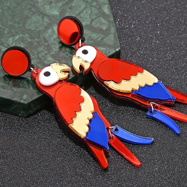 Fashion Women Multicolor Parrot Bird Pendant Drop Dangle Stud Earrings Jewelry Image 12