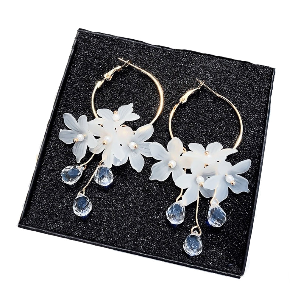 Elegant Women Acrylic Flower Dangle Leaverback Earrings Party Jewelry Gifts Image 9