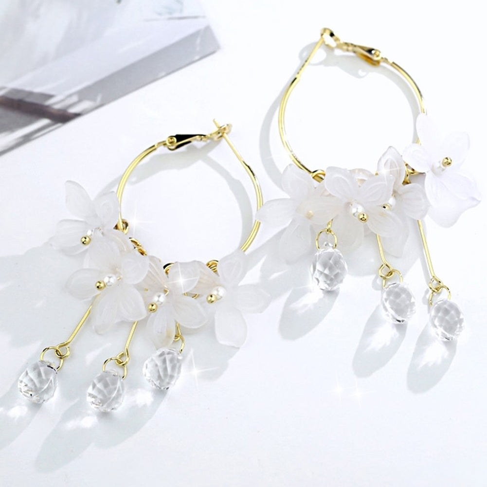 Elegant Women Acrylic Flower Dangle Leaverback Earrings Party Jewelry Gifts Image 10