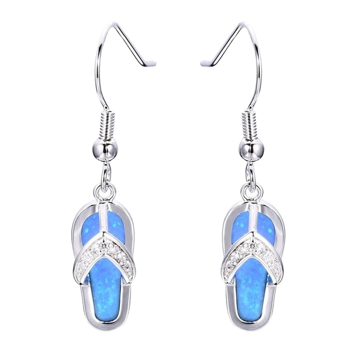 Summer Beach Women Rhinestone Flip Flops Pendant Hook Earrings Jewelry Gift Image 1