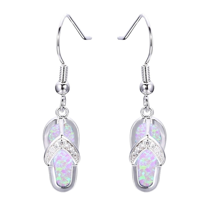 Summer Beach Women Rhinestone Flip Flops Pendant Hook Earrings Jewelry Gift Image 12