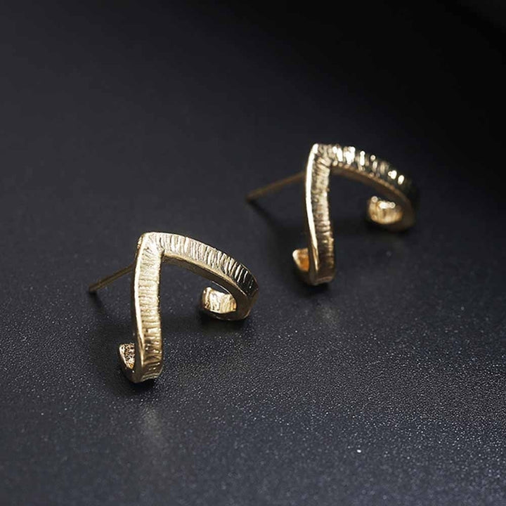 Women V Shaped Ear Studs Minimalist Earrings Party Jewelries Birthday Gifts Image 3