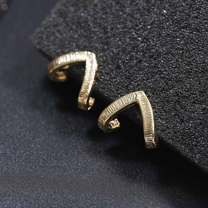 Women V Shaped Ear Studs Minimalist Earrings Party Jewelries Birthday Gifts Image 4