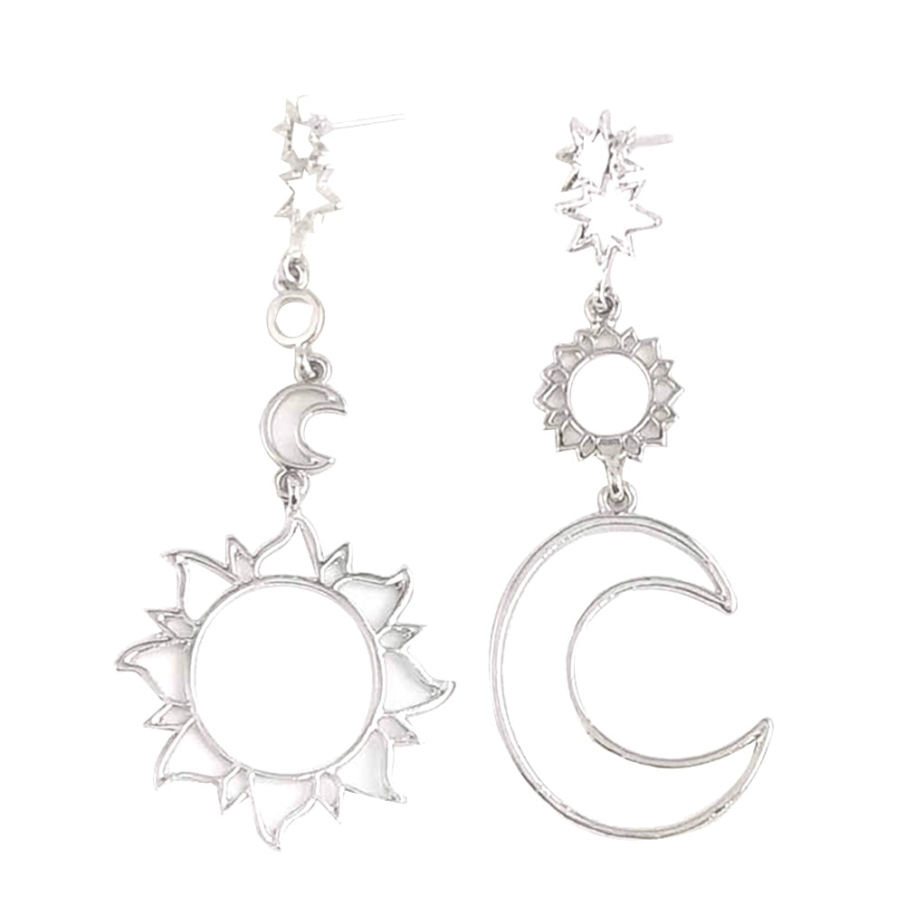 Bohemia Hollow Star Sun Moon Long Dangle Women Stud Earrings Ear Jewelry Gift Image 1