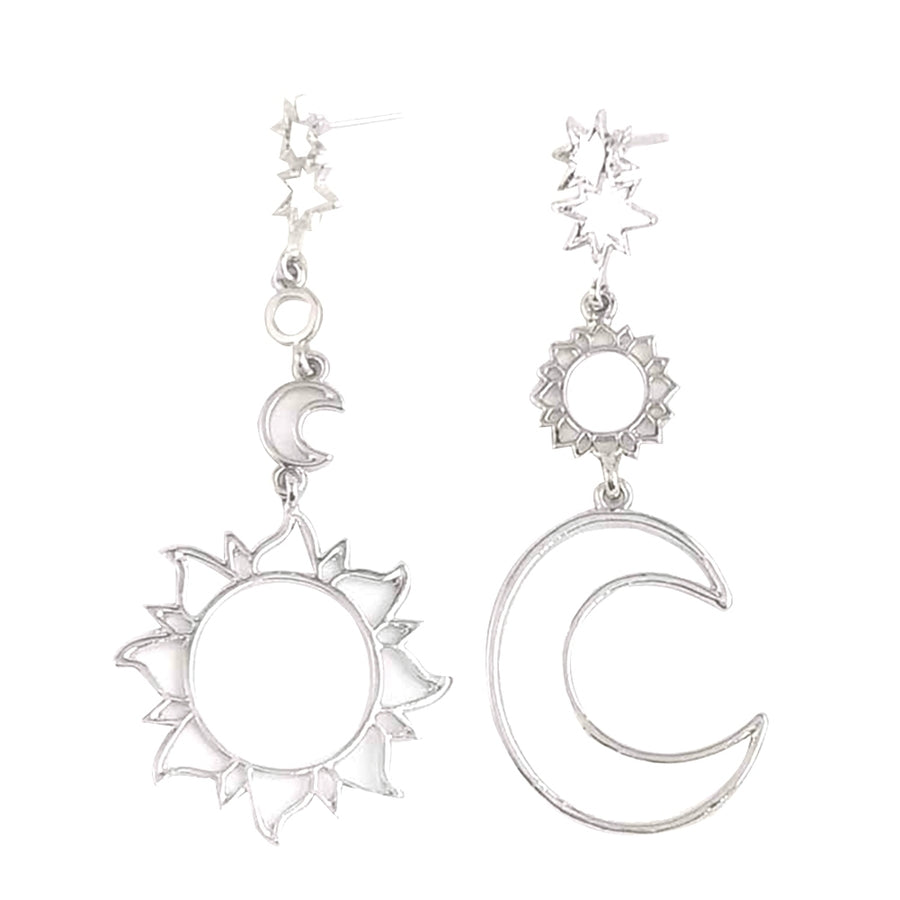 Bohemia Hollow Star Sun Moon Long Dangle Women Stud Earrings Ear Jewelry Gift Image 1