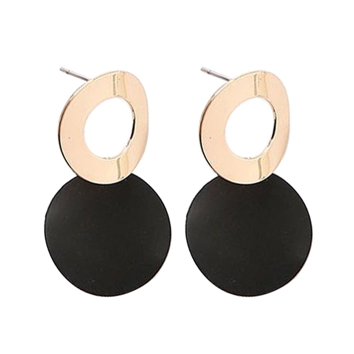 Party Womens Simple Hollow Out Round Drop Dangle Stud Earrings Jewelry Gift Image 2