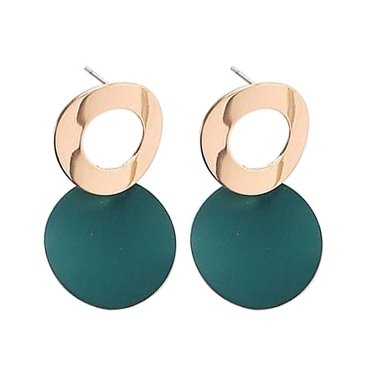 Party Womens Simple Hollow Out Round Drop Dangle Stud Earrings Jewelry Gift Image 1