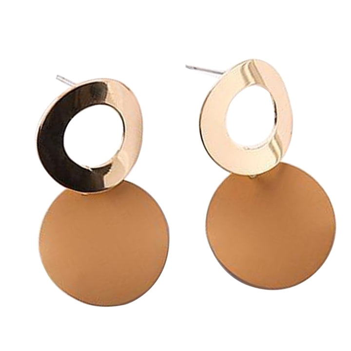 Party Womens Simple Hollow Out Round Drop Dangle Stud Earrings Jewelry Gift Image 4