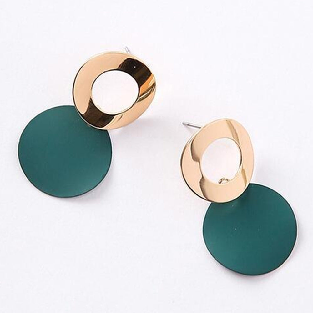 Party Womens Simple Hollow Out Round Drop Dangle Stud Earrings Jewelry Gift Image 12