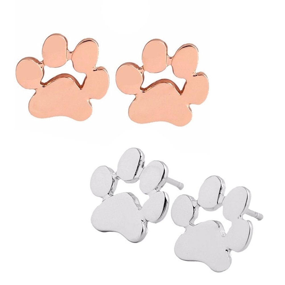 Women Fashion Dog Cat Palm Paw Ear Stud Earrings Party Jewelry Accessories Gift Image 1