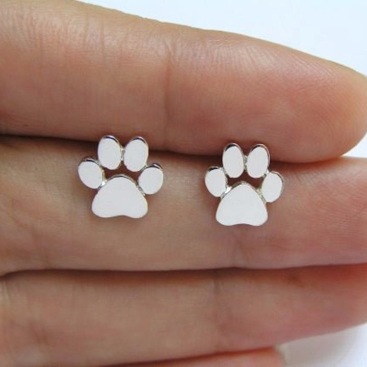 Women Fashion Dog Cat Palm Paw Ear Stud Earrings Party Jewelry Accessories Gift Image 4