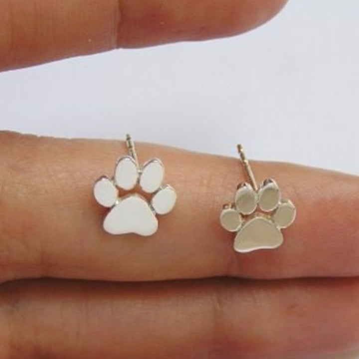 Women Fashion Dog Cat Palm Paw Ear Stud Earrings Party Jewelry Accessories Gift Image 6