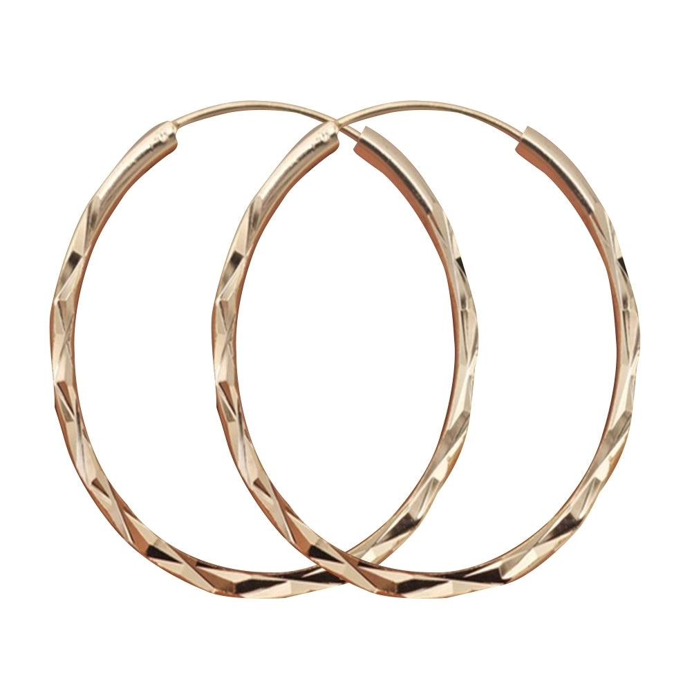 Fashion Women Big Convex Circle Statement Hoop Earrings Evening Party Jewelry Image 4