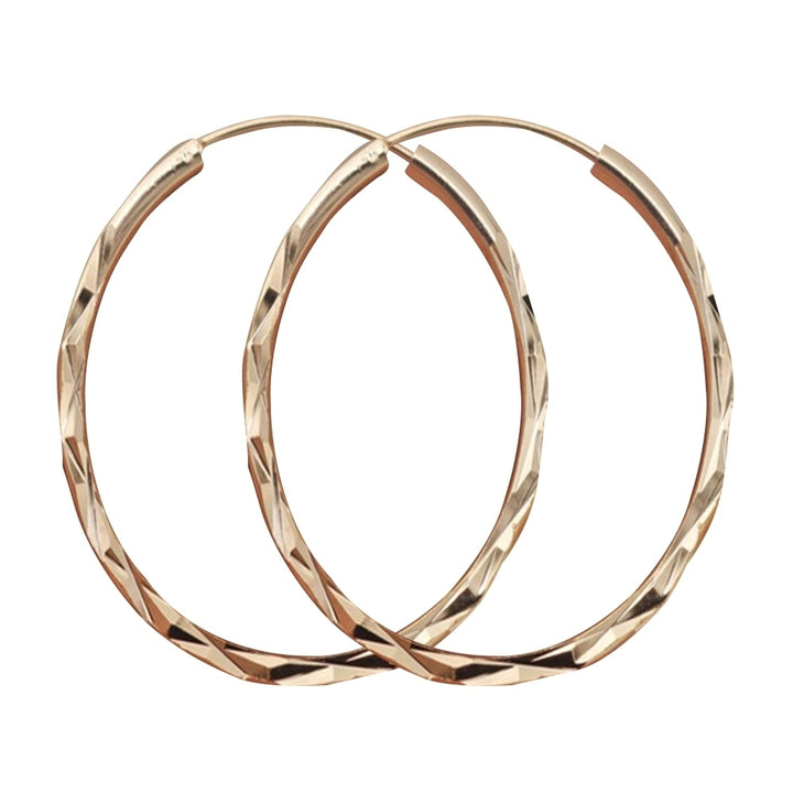 Fashion Women Big Convex Circle Statement Hoop Earrings Evening Party Jewelry Image 4