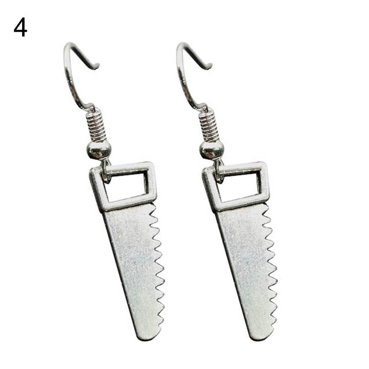 Creative Screwdriver Axe Hammer Charm Statement Hook Earrings Unisex Jewelry Image 4