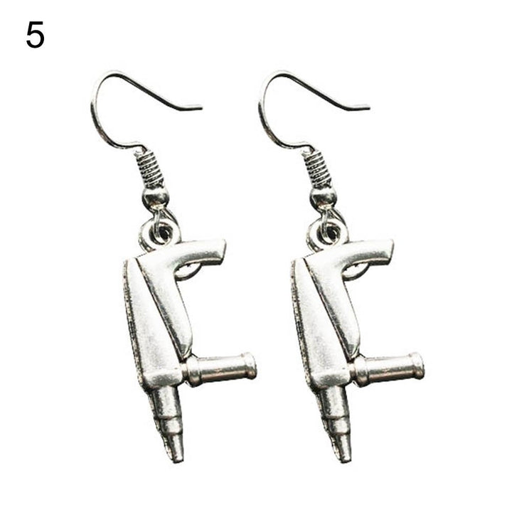 Creative Screwdriver Axe Hammer Charm Statement Hook Earrings Unisex Jewelry Image 6