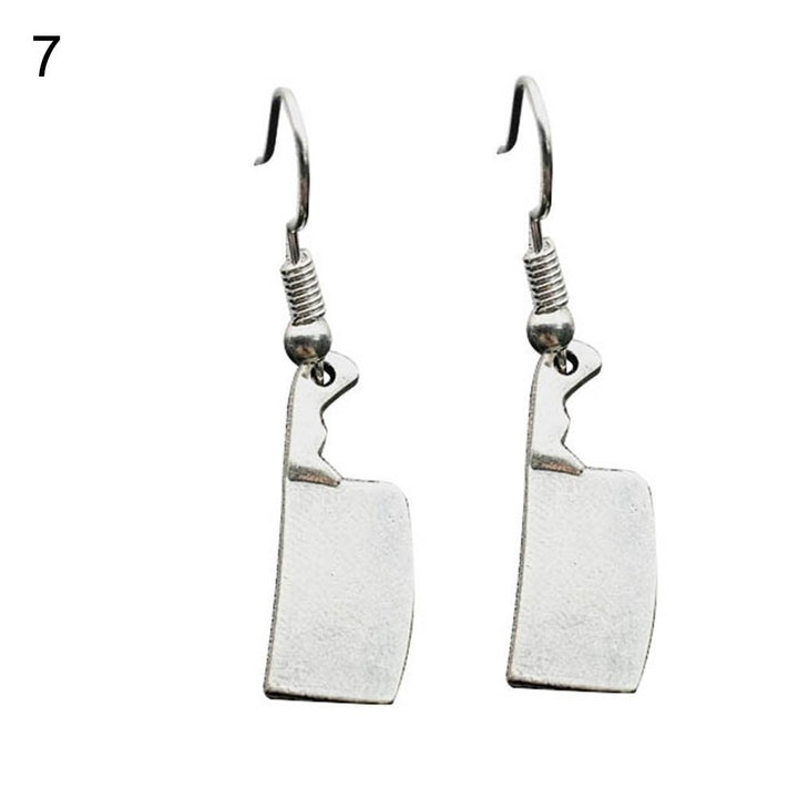 Creative Screwdriver Axe Hammer Charm Statement Hook Earrings Unisex Jewelry Image 1