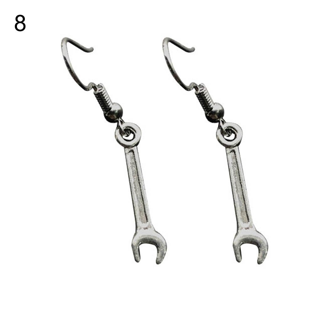 Creative Screwdriver Axe Hammer Charm Statement Hook Earrings Unisex Jewelry Image 9