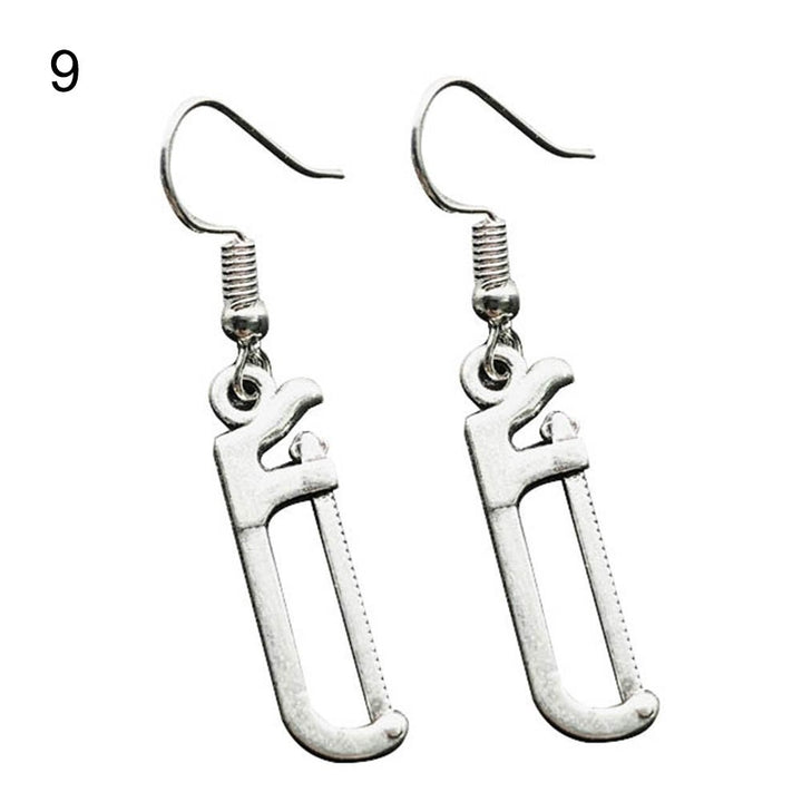 Creative Screwdriver Axe Hammer Charm Statement Hook Earrings Unisex Jewelry Image 10