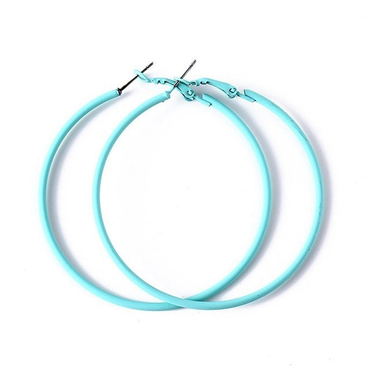 Creative Big Circle Charm Hoop Earrings Candy Color Women Party Jewelry Gifts Image 10