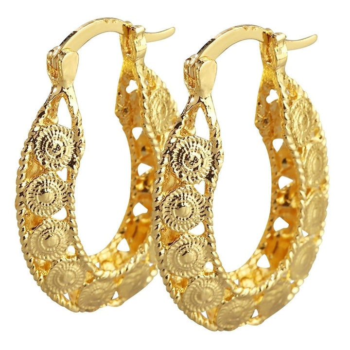 Exaggerated Women Hollow Hoop Earrings Engagement Wedding Bride Jewelry Gifts Image 4