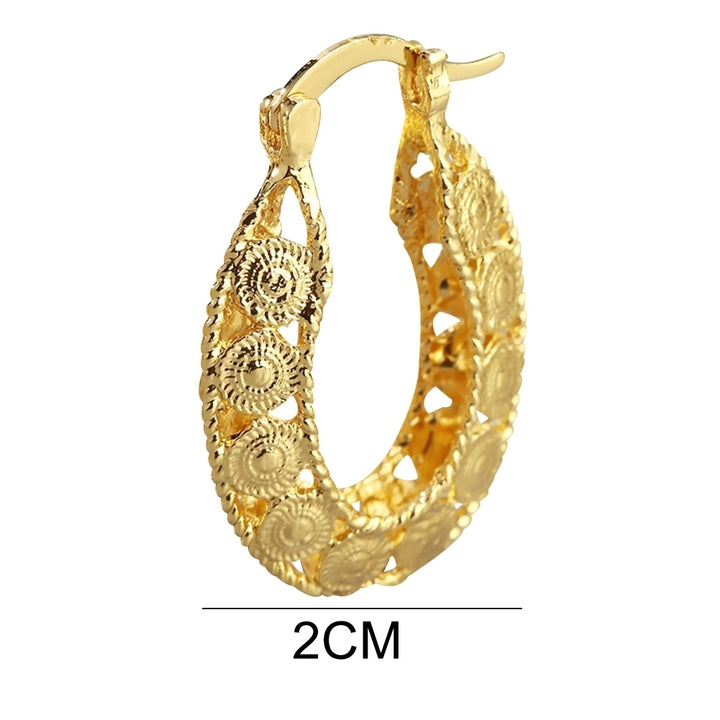 Exaggerated Women Hollow Hoop Earrings Engagement Wedding Bride Jewelry Gifts Image 6