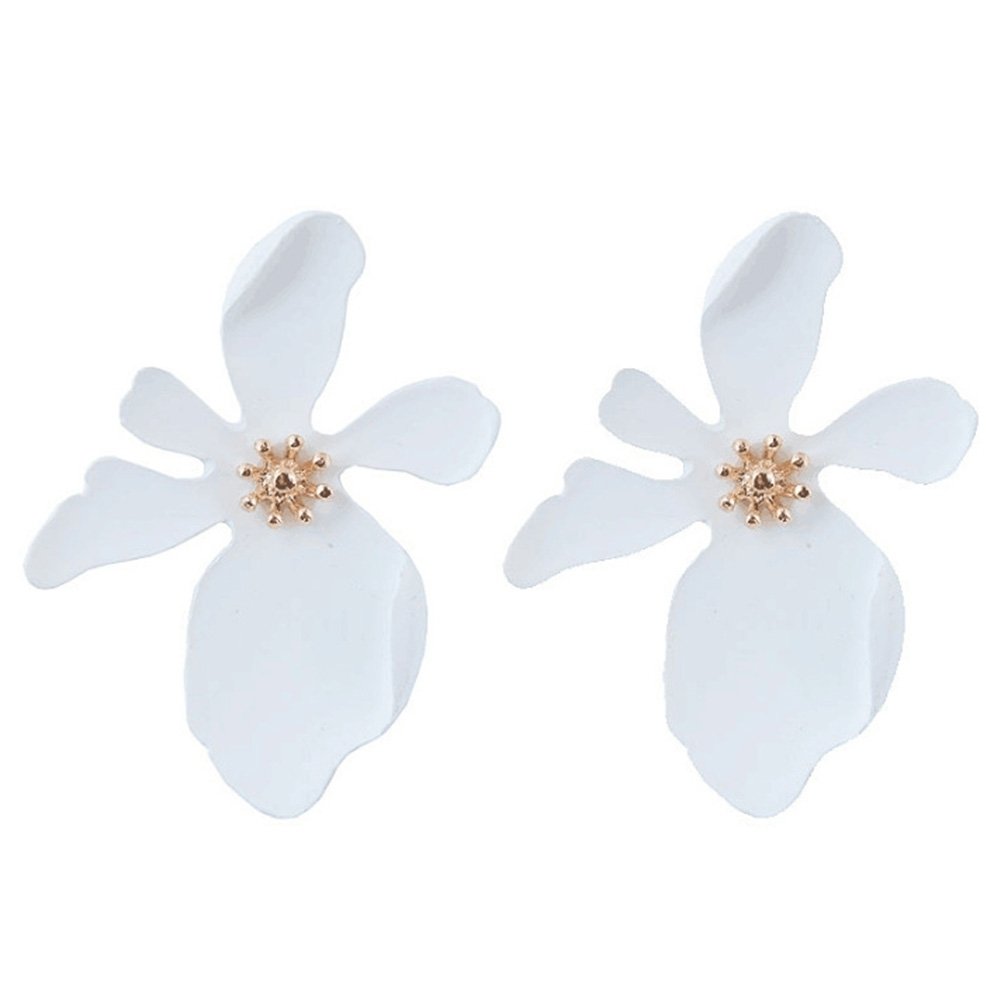 Fashion Daisy Flower Shape Metal Ear Stud Earrings Women Party Jewelry Gift Image 1